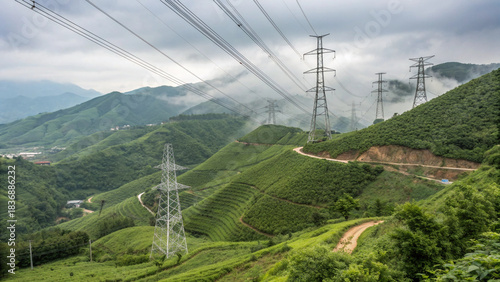 mountain village in the valley of mountains