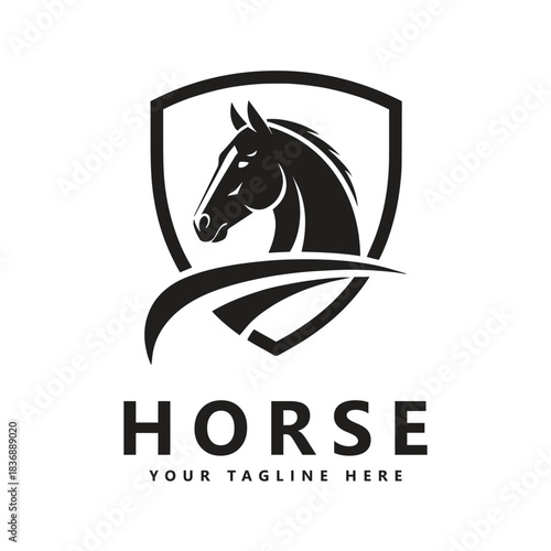 African prairie animal black silhouette logo design