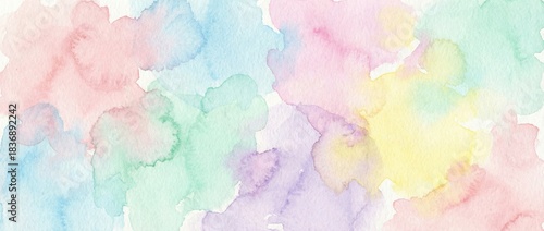 Abstract watercolor pattern in pastel colors with soft textures  