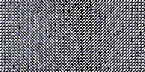 Dense pattern of white and gray shapes on a black background