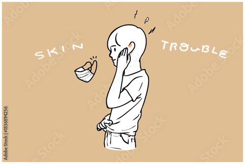 マスクの紐による耳の痛みに悩む人