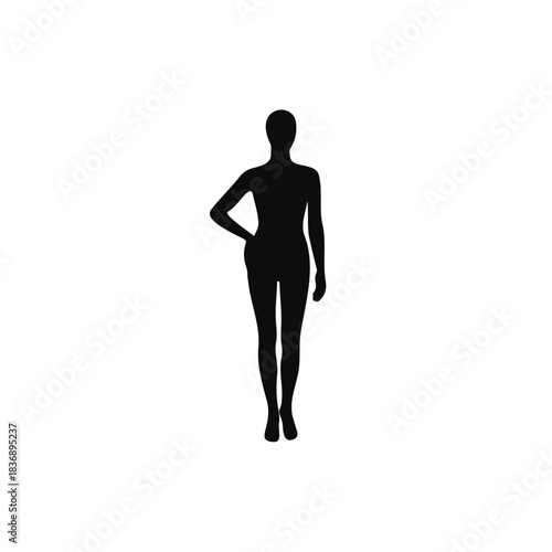 Mannequin silhouette vector flat illustration design.