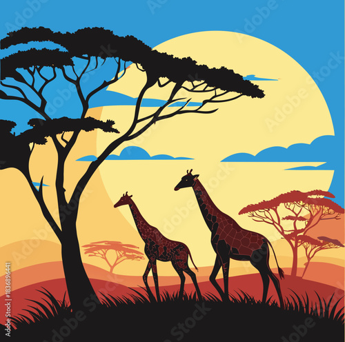 giraffe in the desert