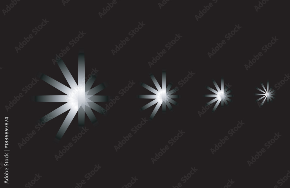 Fototapeta premium Glow Star light sparkle glow. Vector glow effect. Abstract lens glare 10