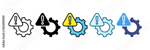 Risk Management Icon Set Multiple Style Collection
