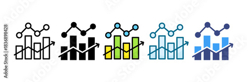 Market Analysis Icon Set Multiple Style Collection