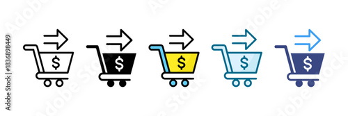 Market Entry Icon Set Multiple Style Collection