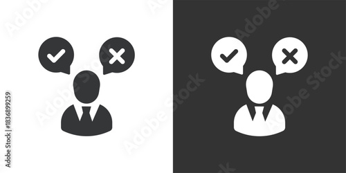 Decision Making icon. Solid glyph series icon