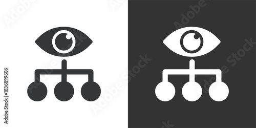 Oversight icon. Solid glyph series icon