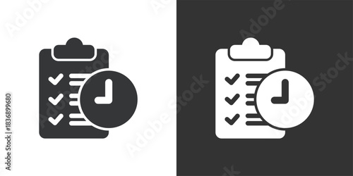 Task Scheduling icon. Solid glyph series icon