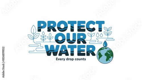 Water day concept vector illustration. World water day 2026