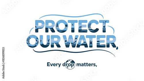 Water day concept vector illustration. World water day 2026