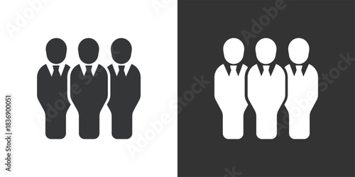 Group of Workers icon. Solid glyph series icon
