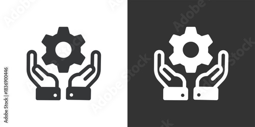 Support icon. Solid glyph series icon