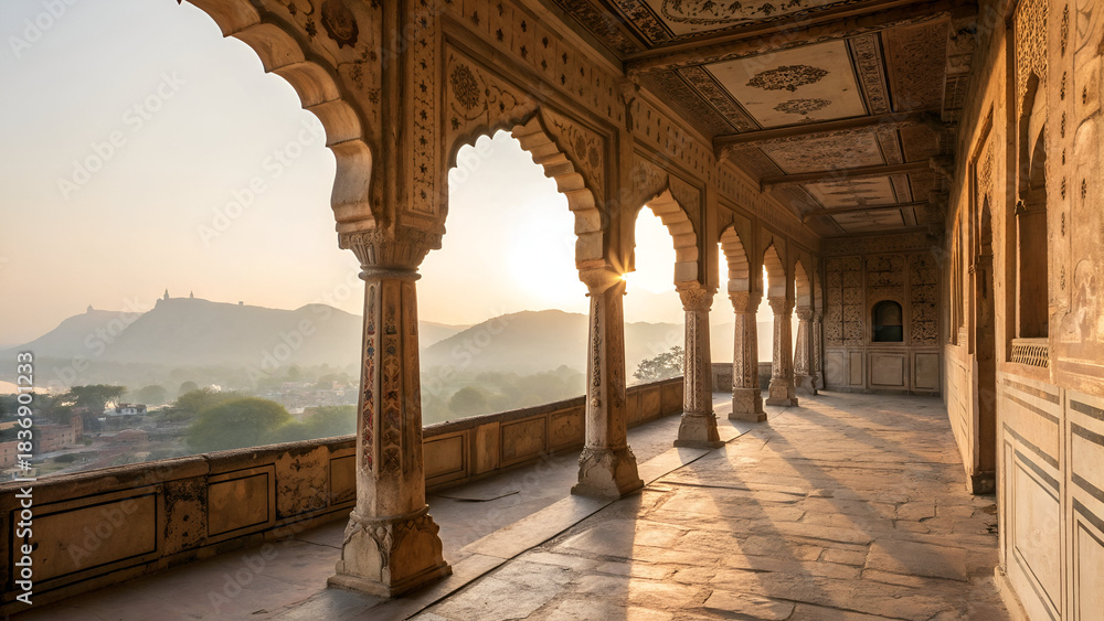 Fototapeta premium indian Castle Corridor