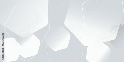 White background abstract art vector illustration with hexagon shape vektor ilustration.