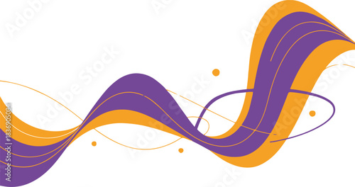 abstract data flow design with dotted curved lines and motion