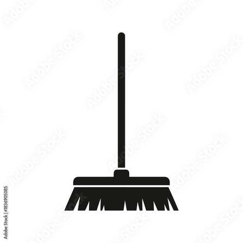 Simple Broom Icon Vector Illustration, Sweeping Tool, Cleaning Equipment, Hygiene, Housework Graphic