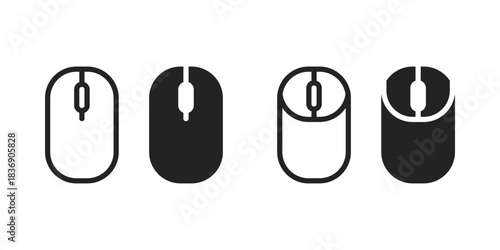 Mouse icon. Computer mouse icon set. Vector Illustration