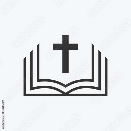 Bible book icon. Bible icon. Vector Illustration