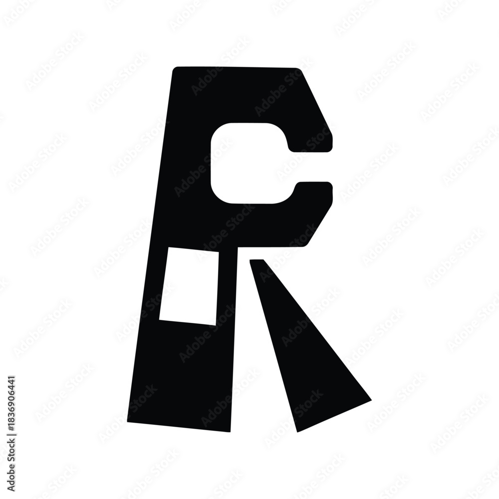 Fototapeta premium Abstract Letter R Vector Icon, Initial, Logo Design Template, Creative Alphabet Symbol Graphic Element