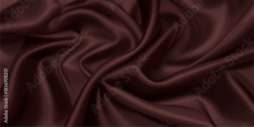 Black satin and silk fabric background with smooth luxurious texture