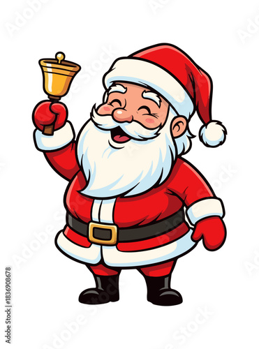 santa  belling the bell