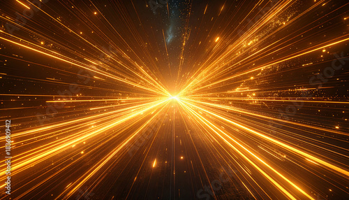 Golden Light Speed Abstract