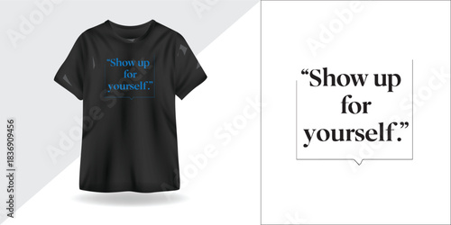 Show Up For Yourself Minimal Quote Typography