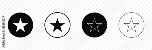 Star icon collection. twinkling stars symbols in white design. vector illustration. design elements. isolated PNG transparent background .Vector illustration. EPS 10 .