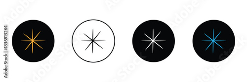 Star icon collection. twinkling stars symbols in white design. vector illustration. design elements. isolated PNG transparent background .Vector illustration. EPS 10 .