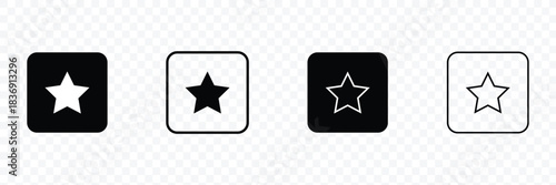 Star icon collection. twinkling stars symbols in white design. vector illustration. design elements. isolated PNG transparent background .Vector illustration. EPS 10 .