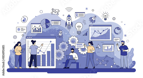 Global Logistics and Supply Chain Map with Cargo Ships, Airplanes, and Transport Icons – Worldwide Trade Illustration
