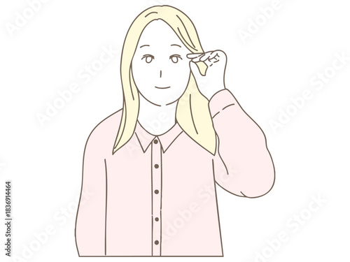 女性　イラスト　挿絵　素材