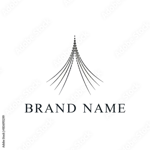 Elegant abstract logo design representing growth and aspiration.