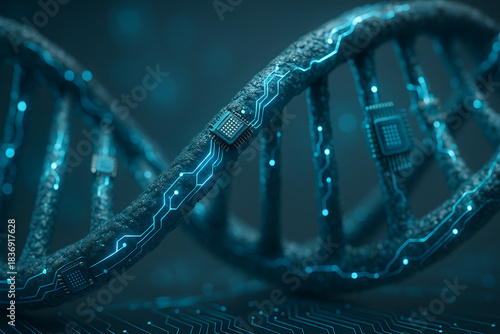 Wallpaper Mural Futuristische DNA-Technologie Torontodigital.ca