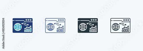 Website Traffic Multiple Style Icon Collection 