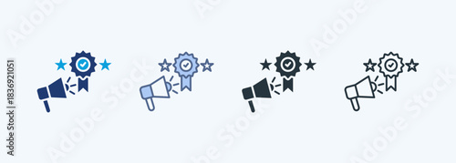 Brand Awareness Multiple Style Icon Collection 