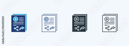Content Sharing Multiple Style Icon Collection 