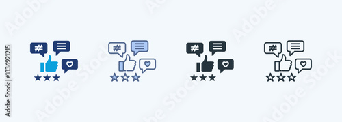 Social Proof Multiple Style Icon Collection 