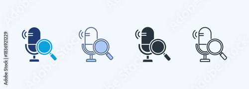 Voice Search Multiple Style Icon Collection 