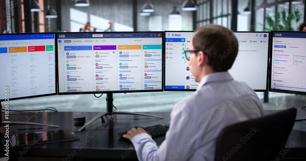 Fototapeta premium Managing Talent: HR Software For Staffing Interviews
