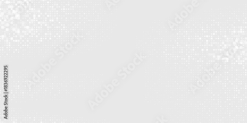 Design dot white gray wave light technology texture background. Abstract big data digital concept art