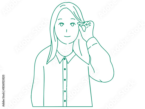  女性　イラスト　挿絵　素材