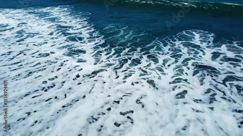 The Rhythmic Dance of Ocean Waves and Their Foaming Embrace