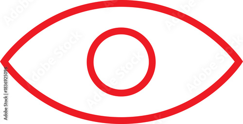 Free Download Red eye outline icon vector illustration - GFXLoad