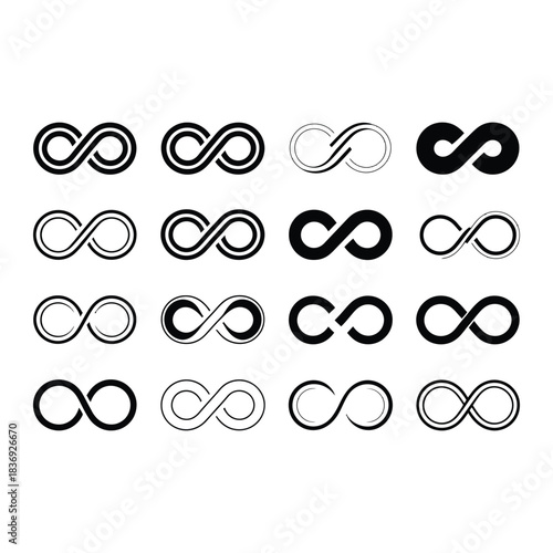 ♾️ Infinity Symbols Vector Set