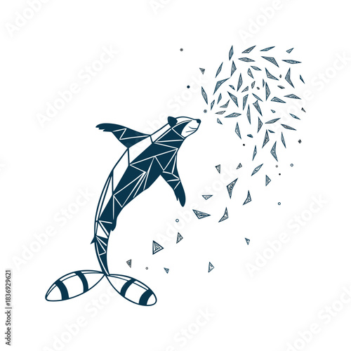 Fragmented Minimal Icon Creature