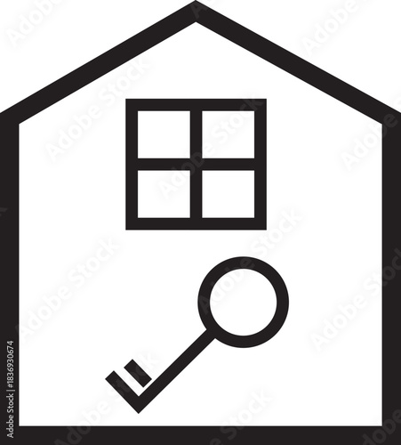 House Icon with Key Symbol