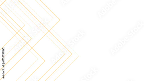 Clean White Backdrop with Light Orange Geometric Layering. Symmetrical Line Art Vector for Tech, Corporate, and Connection-Focused Branding.